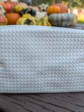 Alastin Skincare White Limited Edition Textured Makeup Cosmetic Bag